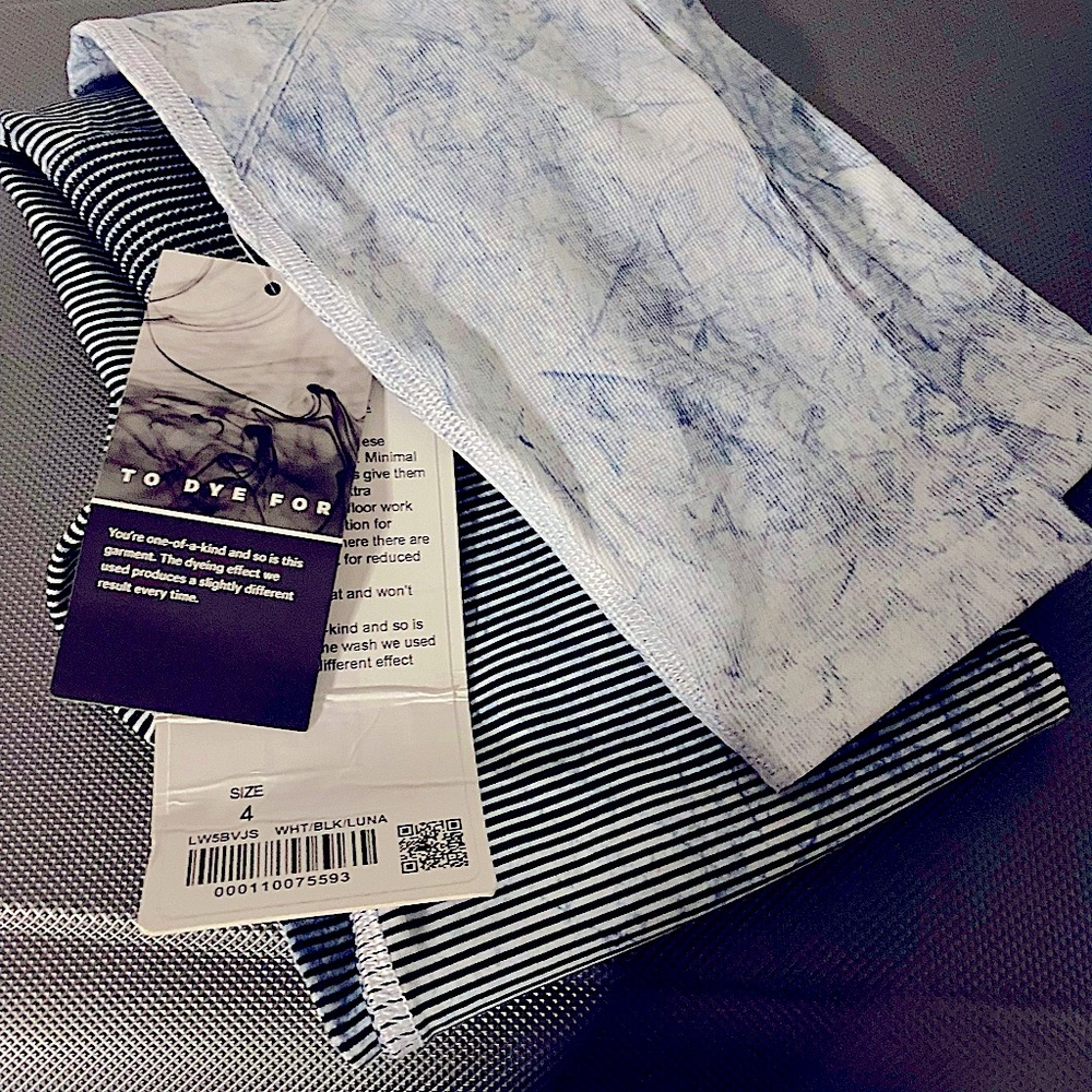 LULU LEMON NWT EBB to train white blue yoga and cross training pants!!